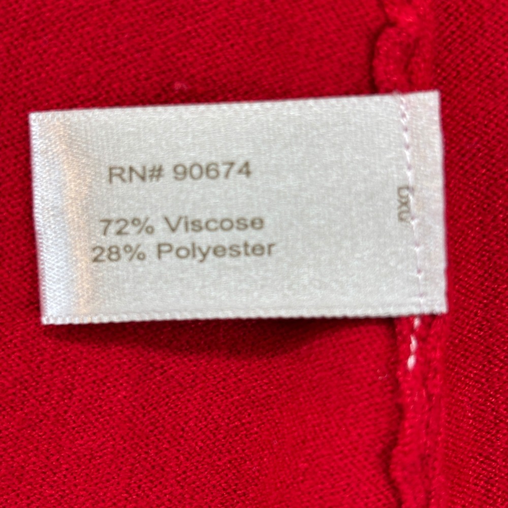 BOSTON PROPER Red Embellished Wrap Cardigan Sweater XXS Sparkle Tie Waist New - Picture 8 of 11